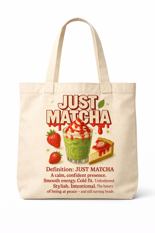 Strawberry Cheesecake Matcha Tote